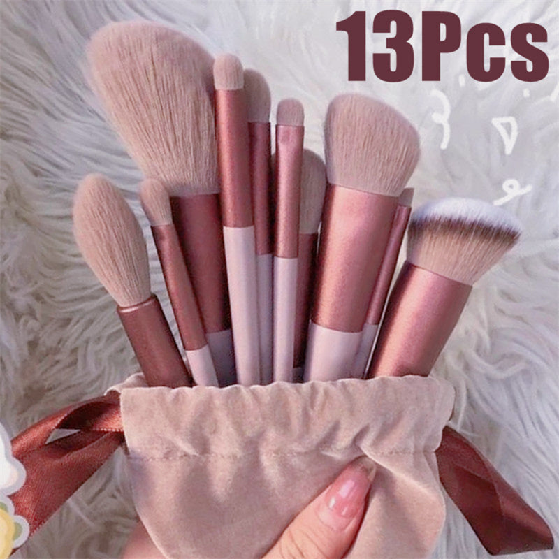 13Pcs Makeup Brush Set Make Up Concealer Brush Blush Powder Brush Eye Shadow Highlighter Foundation Brush Cosmetic Beauty Tools - iztia