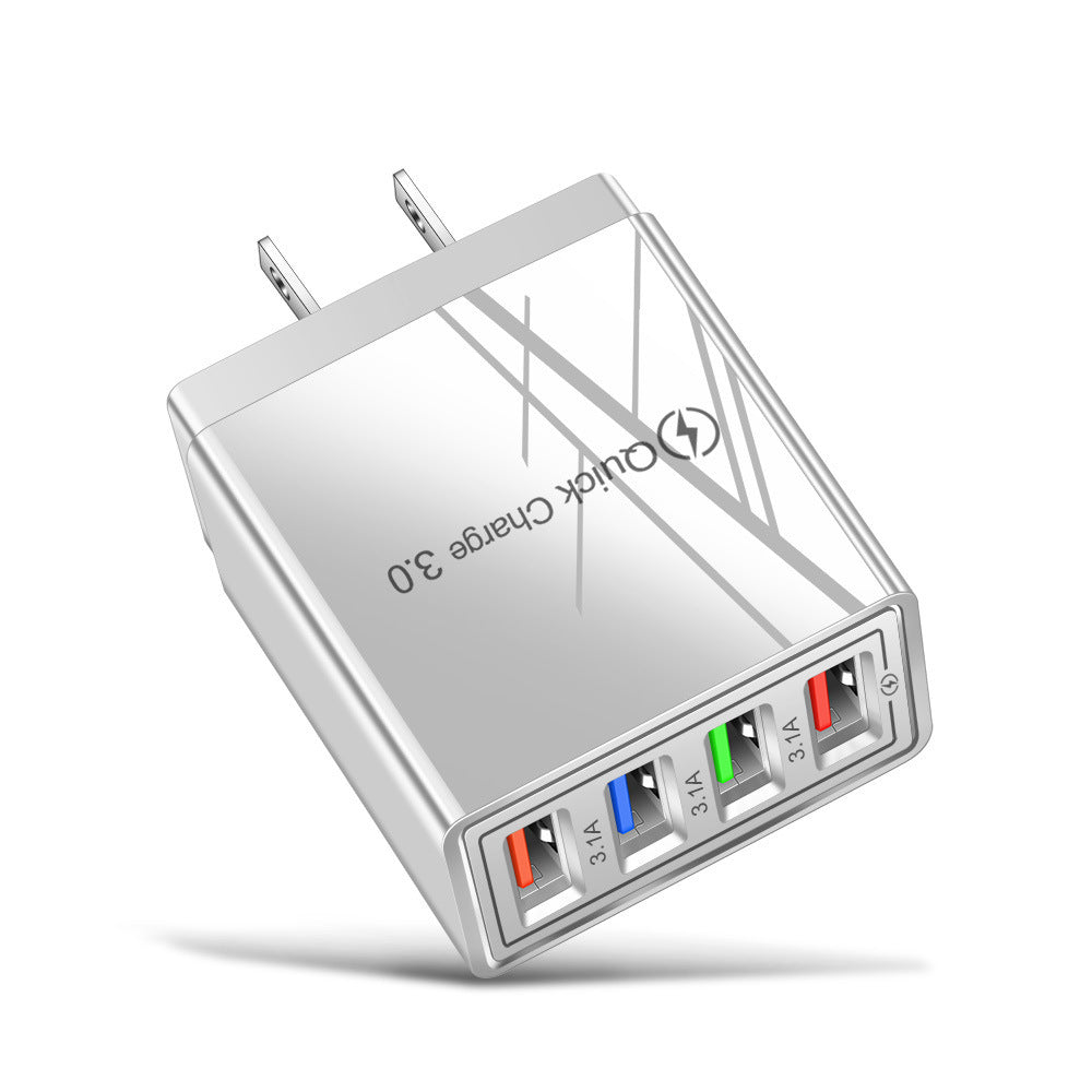 USB Charger Quick Charge 3.0 4 Phone Adapter For Tablet Portable Wall Mobile Charger Fast Charger - iztia