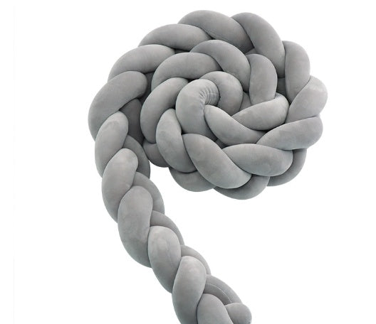 Baby Bumper Bed Braid Knot Pillow Cushion Bumper for Infant cuna Bebe lit Crib Protector Cot Bumper Room Decor - iztia