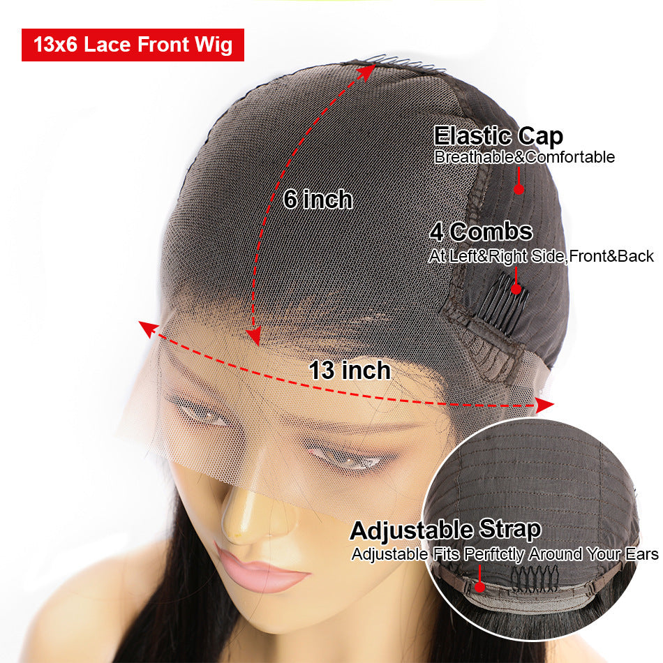 Real Human Hair Wig Lace Hair Set 9a Hair Quality Straight Hair - iztia