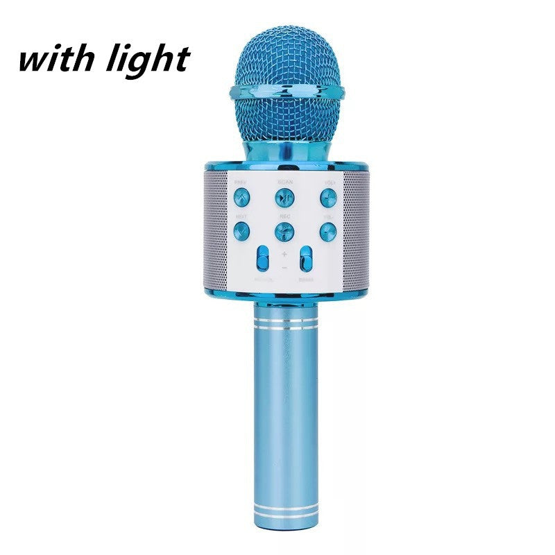 Wireless Microphone Portable Bluetooth Mini Home Ktv For Music Playing Singing Speaker Player - iztia