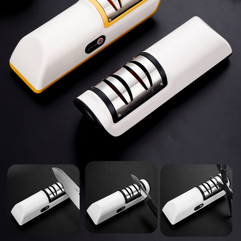 USB Rechargeable Electric Knife Sharpener Automatic Adjustable Kitchen Tool For Fast Sharpening Knives Scissors And Grinders Gadgets - iztia