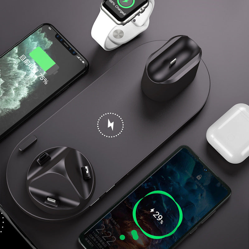 Wireless Charger For IPhone Fast Charger For Phone Fast Charging Pad For Phone Watch 6 In 1 Charging Dock Station - iztia
