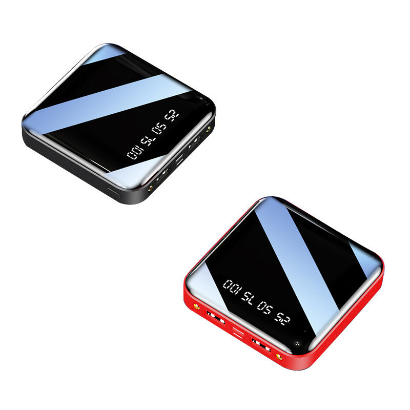 Compact 10000mAh Portable Charger Power Bank with USB C Input & Dual Output - Backup Charging External Battery Pack for iPhone 15/14/13/12/11, Android & More - iztia