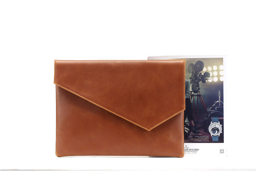 Leather Upgraded Men's Style Business Casual Fashion Hand-held Envelope File Bag - iztia