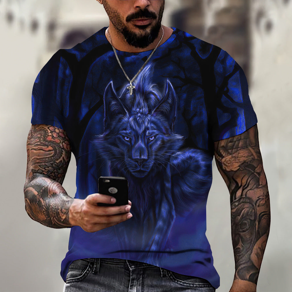 Animal Beast Lion 3D Printed Summer Men's T-shirt - iztia