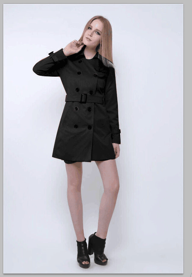 European And American Slim Fit Elegant Trench Coat - iztia
