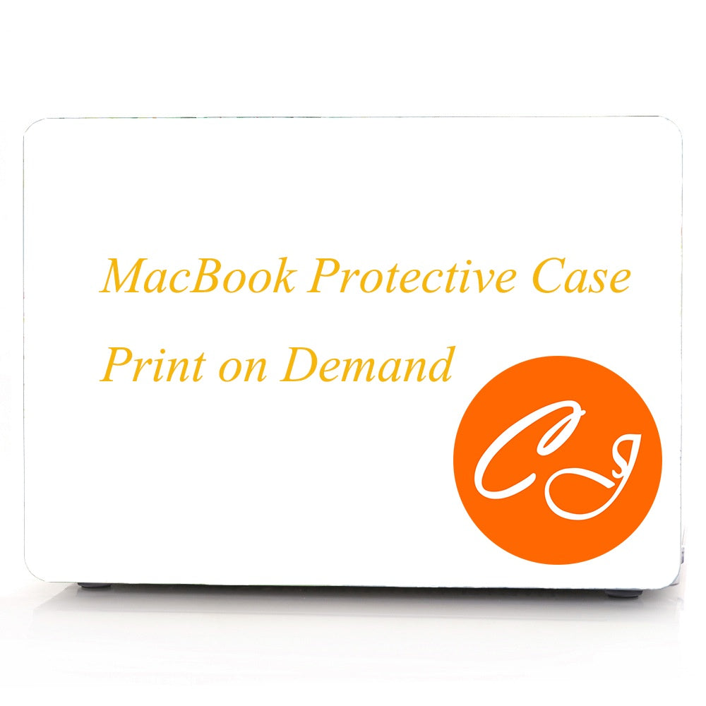Compatible with Apple, MacBook Transparent Plastic Protective Case Printed with Custom Design - iztia