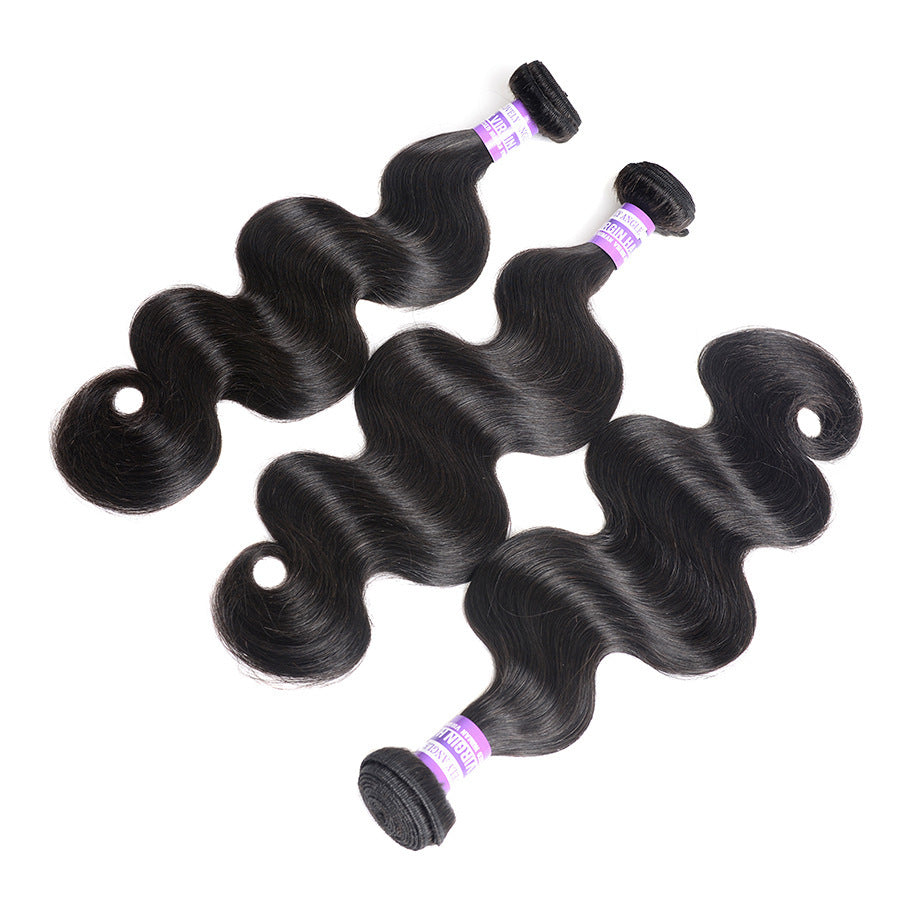 Silky Brazilian Virgin Body Wave Hair - 100% Unprocessed Human Hair Extension Weave - Natural Black Color - 100g Bundle - iztia