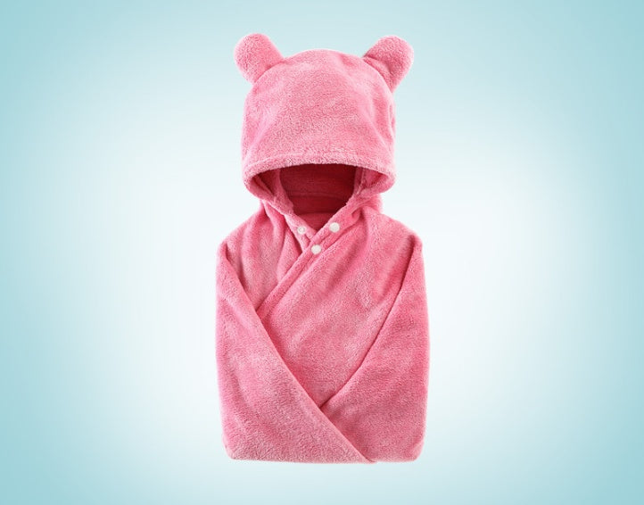 Cotton baby care hooded bath towel - iztia