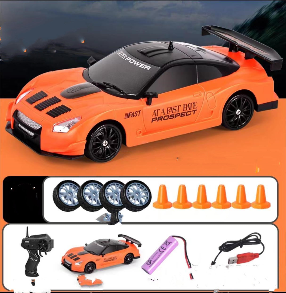 2.4G Drift Rc Car 4WD RC Drift Car Toy Remote Control GTR Model AE86 Vehicle Car RC Racing Car Toy For Children Christmas Gifts - iztia