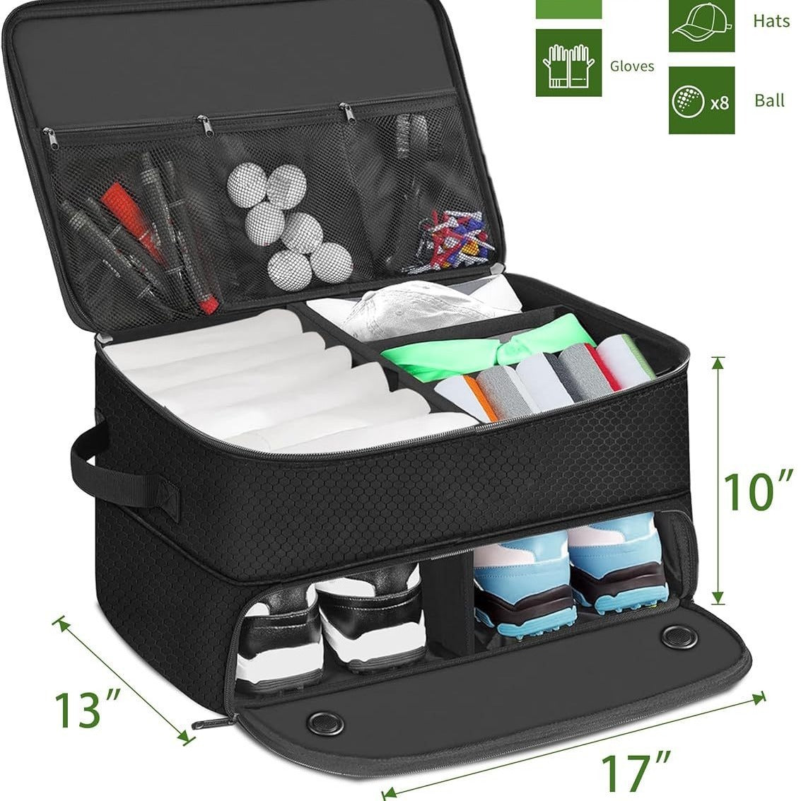 Golf Trunk Storage Box Waterproof Car Golf Locker Car Storage Bag - iztia