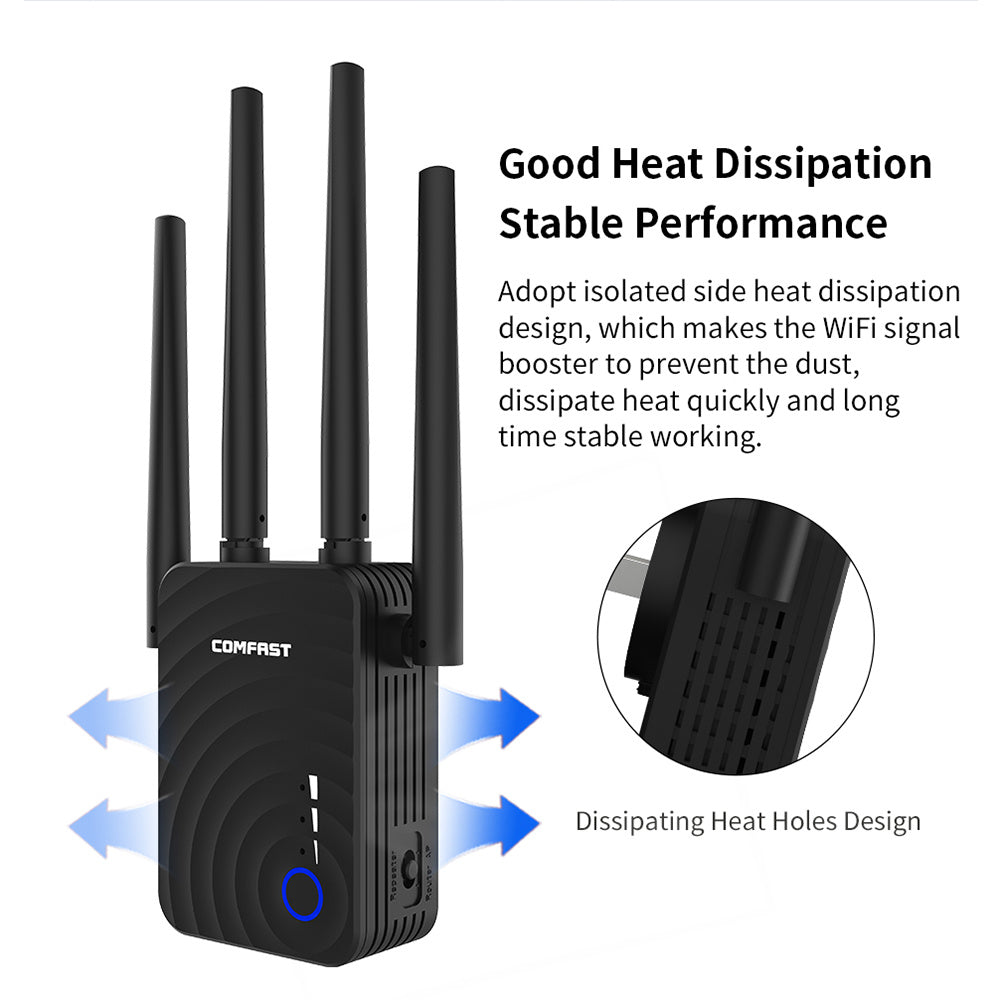 Dual-band 1200-megabit wireless relay router - iztia