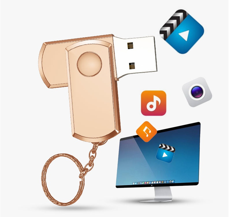 Compatible with Apple , Ultra-large capacity metal USB flash drive - iztia
