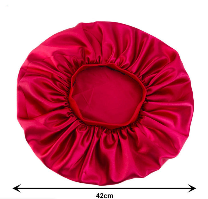 Beauty print Satin silk Bonnet sleep night cap - iztia