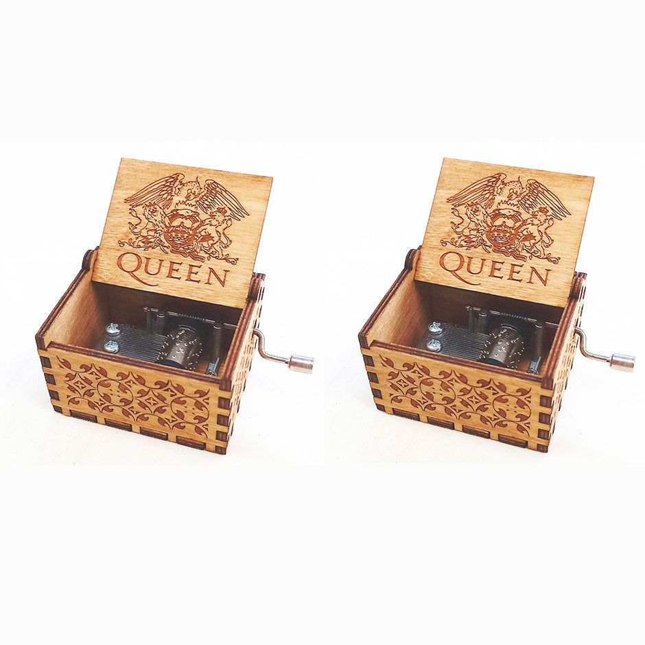 Antique Carved Wooden Hand Crank Spirited Away Music Box Christmas Gift Birthday Gift Party Decoration - iztia