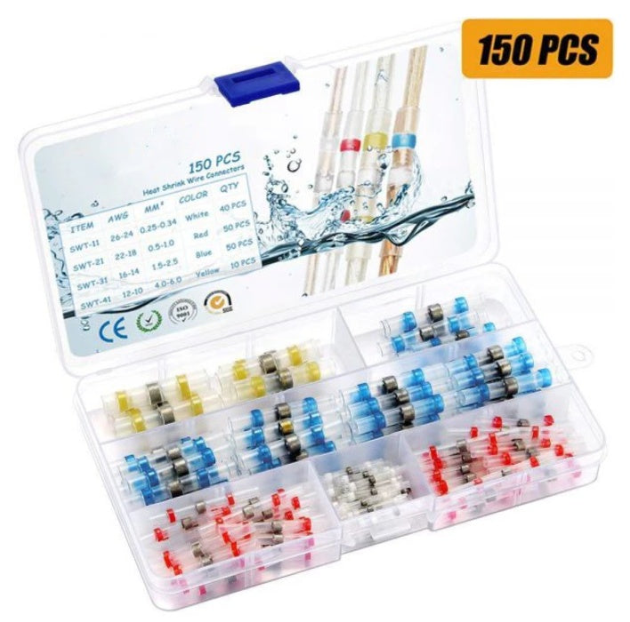 Waterproof Solder Sleeve Terminal Block 50Pcs Boxed - iztia
