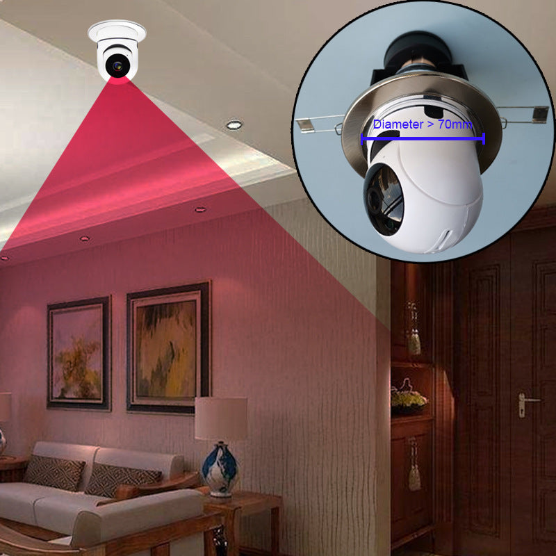 Bulb Shaking Head Machine Yilot APP Wireless WIFI Camera Home Security Monitoring - iztia