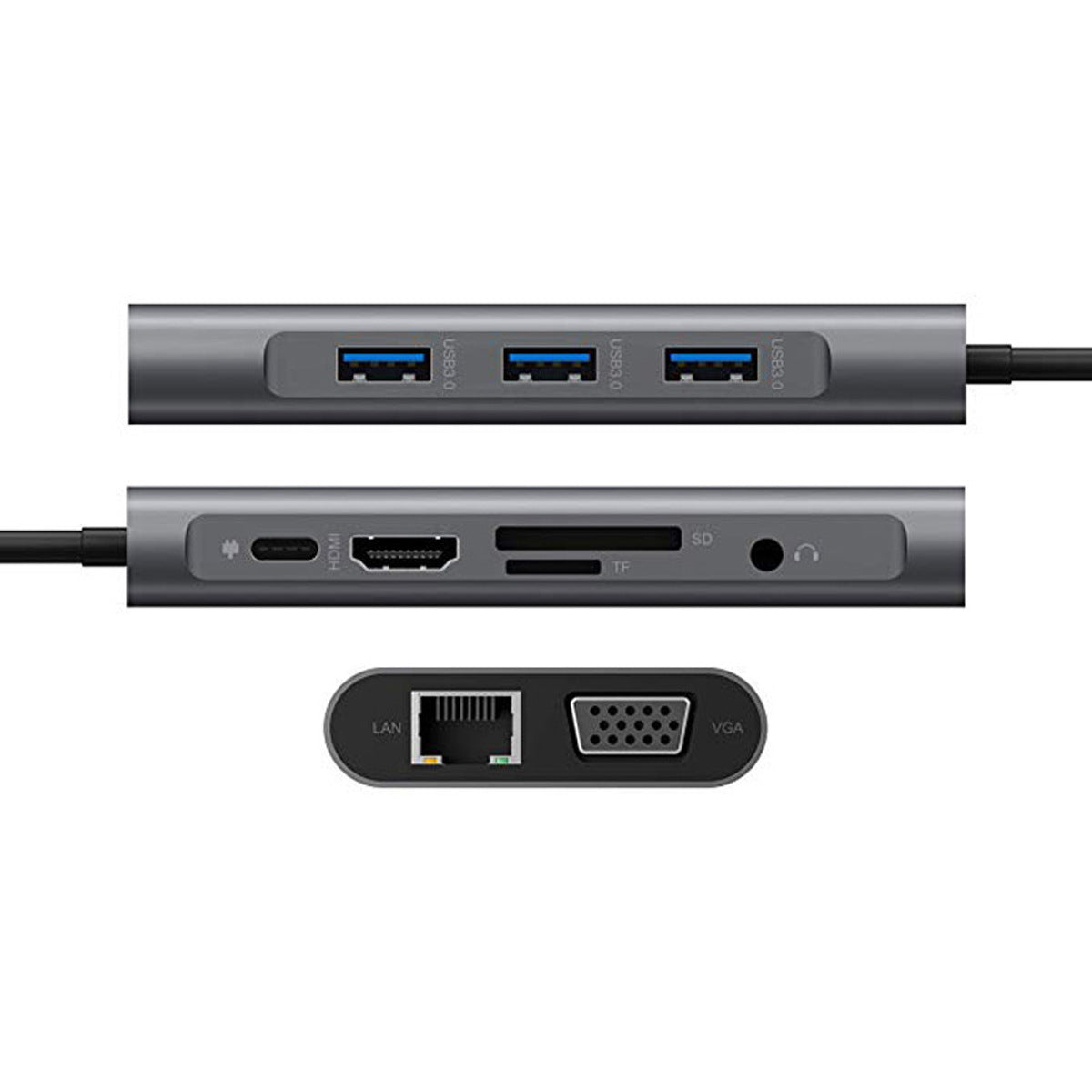 Ethernet port HDMI VGA PD TF Computer Expansion Hub HUB - iztia