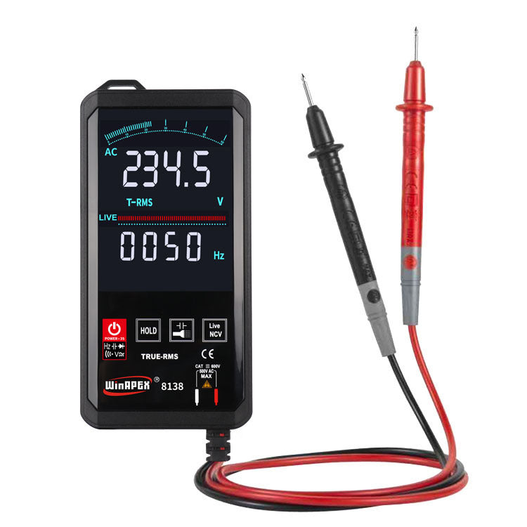 Hanyan 8136 Large-Screen Intelligent Digital Multimeter, Multi-Function Touch Screen, Digital-Analog Dual Display, Automatic Buzzer Recognition - iztia