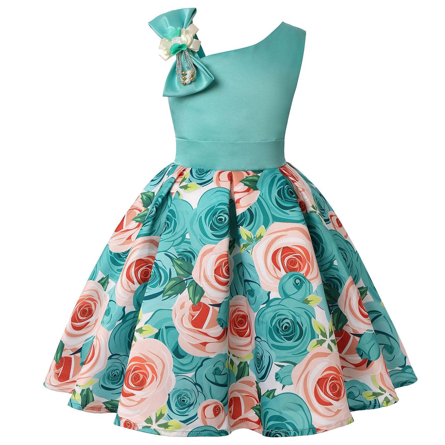 Girls' Dresses Girls' Princess Dresses Digital Print Children's Dresses - iztia