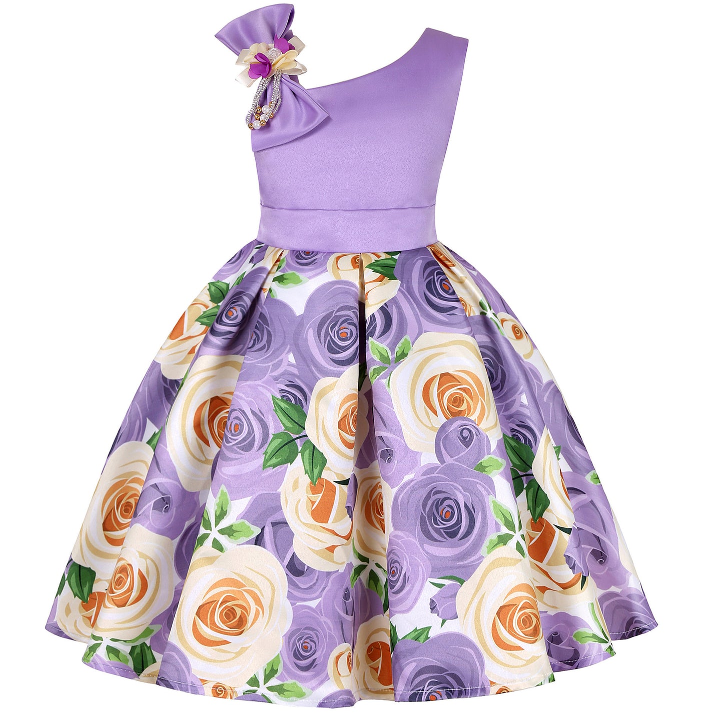 Girls' Dresses Girls' Princess Dresses Digital Print Children's Dresses - iztia