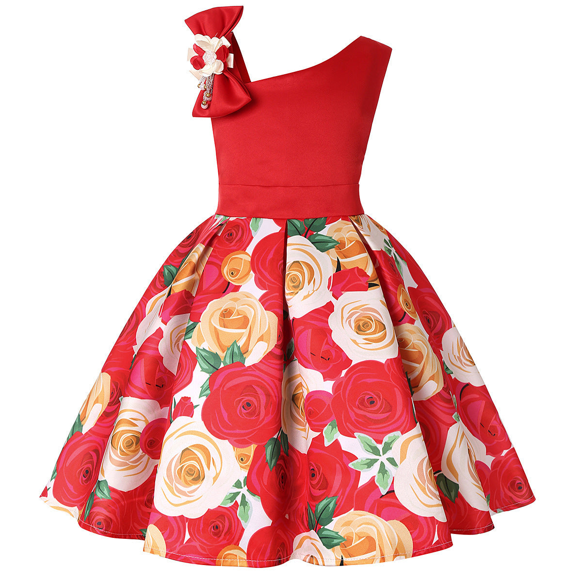 Girls' Dresses Girls' Princess Dresses Digital Print Children's Dresses - iztia