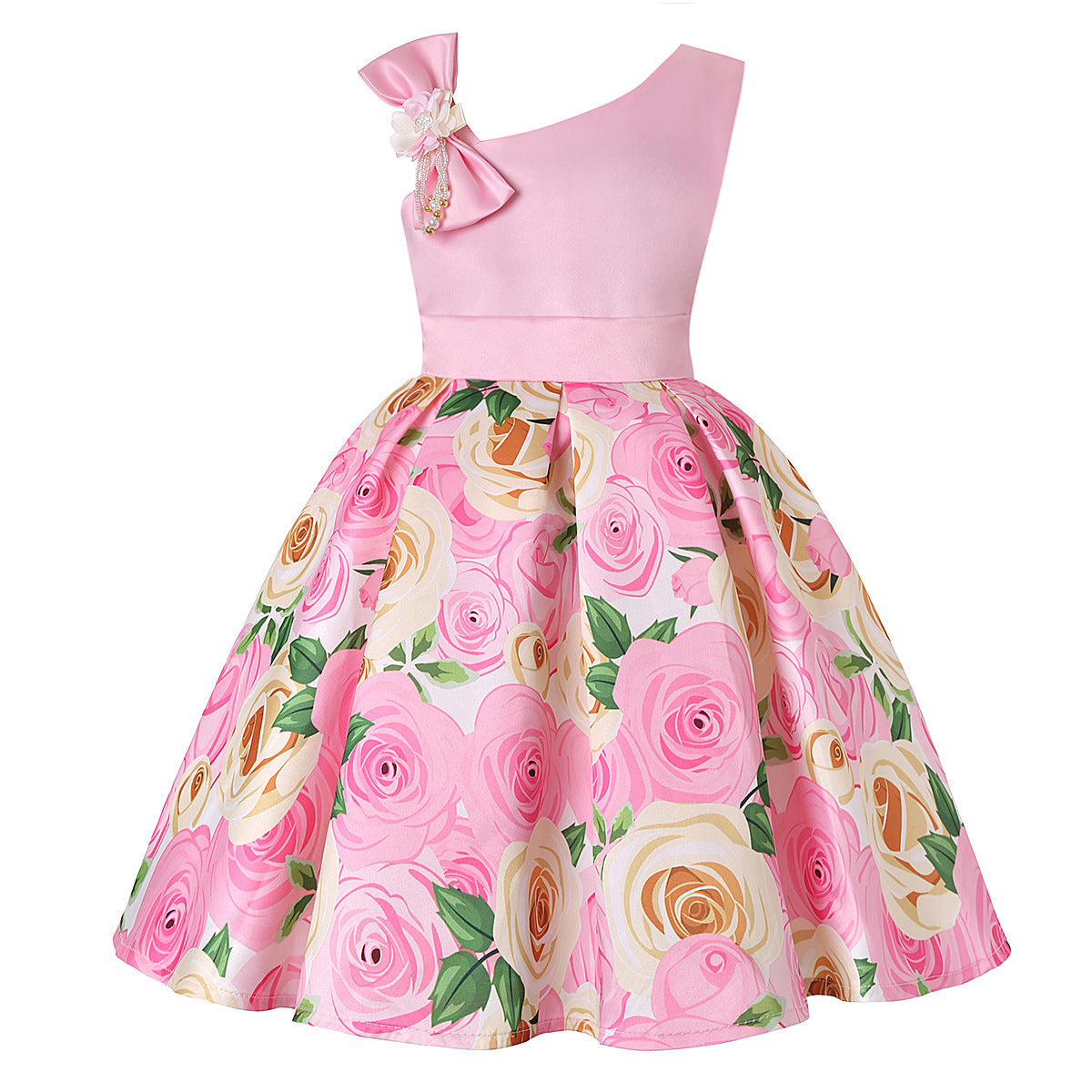 Girls' Dresses Girls' Princess Dresses Digital Print Children's Dresses - iztia