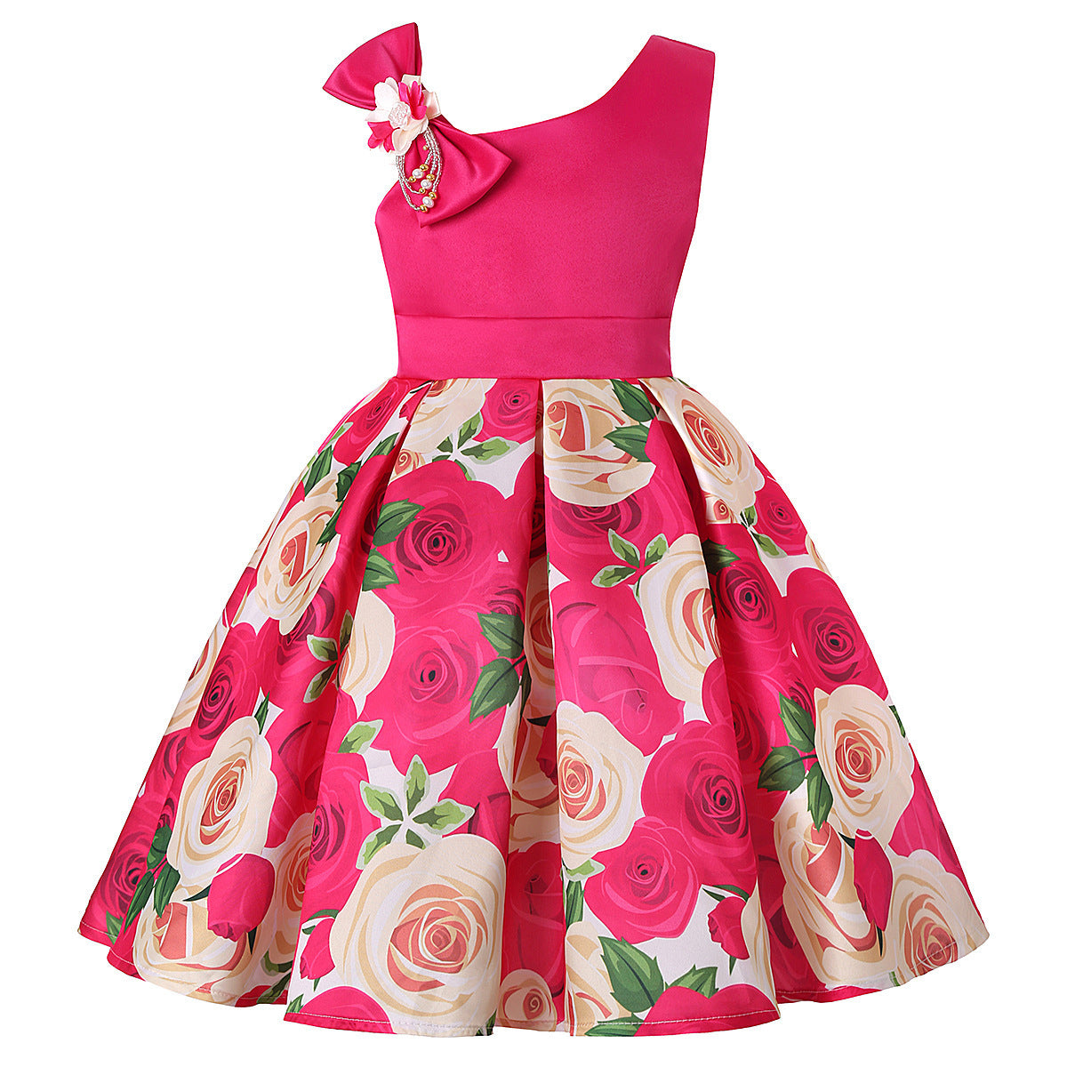 Girls' Dresses Girls' Princess Dresses Digital Print Children's Dresses - iztia
