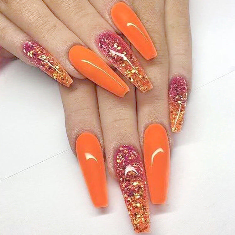 Long Ballet Nails With Flat And Pointed Water Droplets - iztia