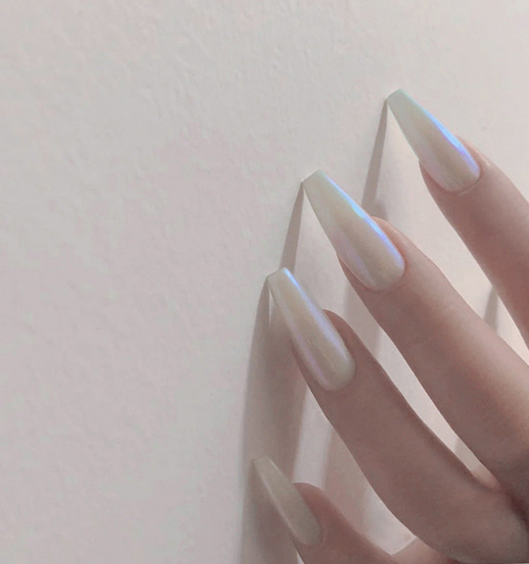 Long Ballet Nails With Flat And Pointed Water Droplets - iztia