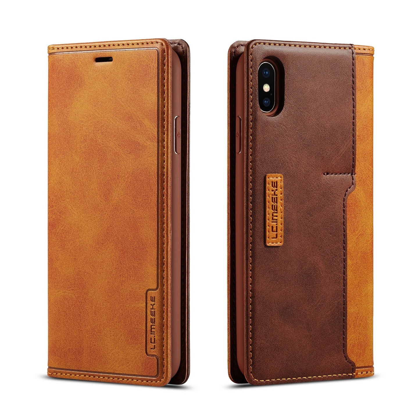 Wallet Leather Case Creative Retro Card Protective Cover - iztia