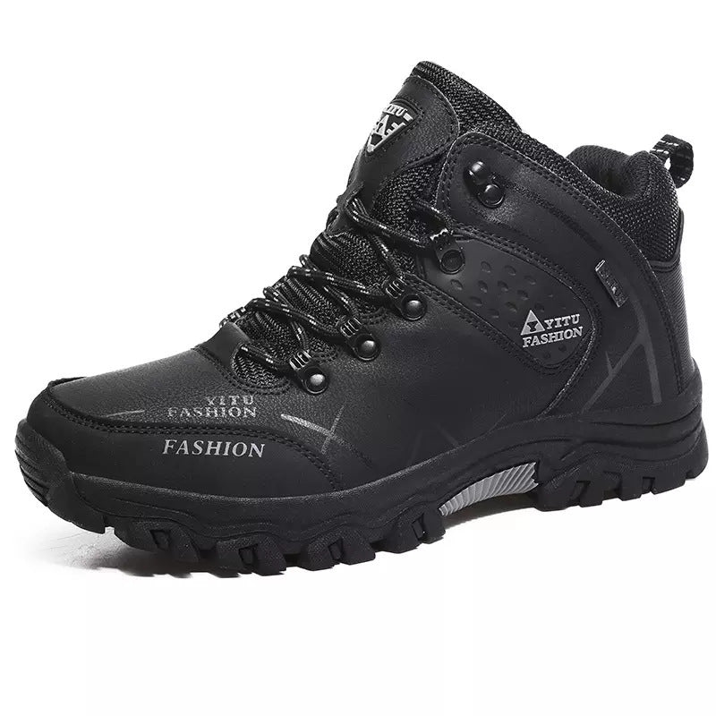 Men'S High-Top Hiking Shoes, Cross-Country Running Shoes, Outdoor Extra-Large Size Hiking Shoes - iztia