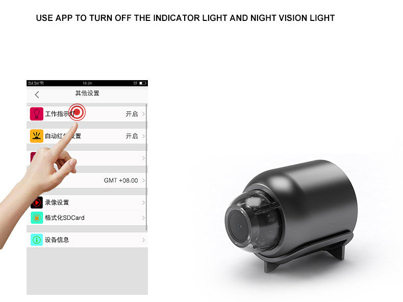 1080P Hd Night Vision Small Monitor Wireless Wifi Remote Surveillance Camera Home Network Camera - iztia
