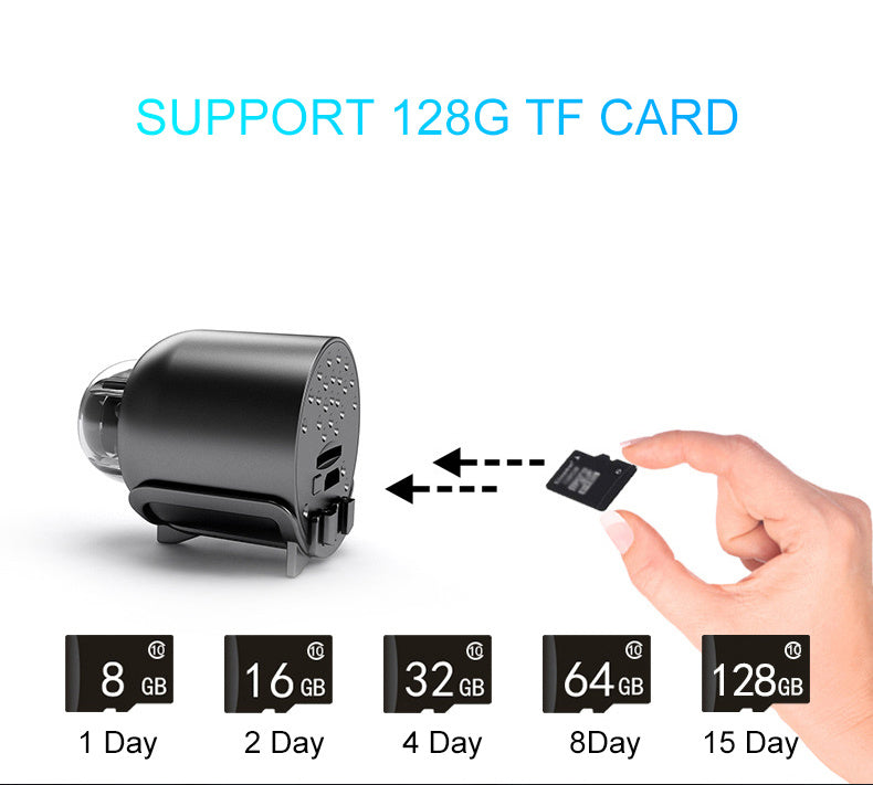 1080P Hd Night Vision Small Monitor Wireless Wifi Remote Surveillance Camera Home Network Camera - iztia