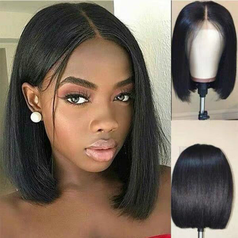 Wig Women Short Human Hair Wigs Bob Brazilian Black Women Remy - iztia