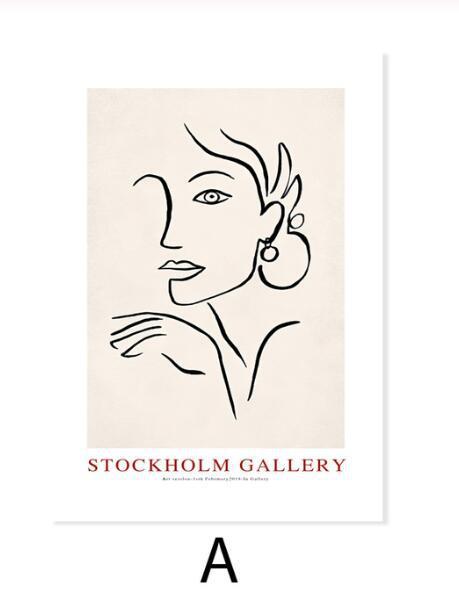 Scandinavian abstract painting poster wall picture - iztia