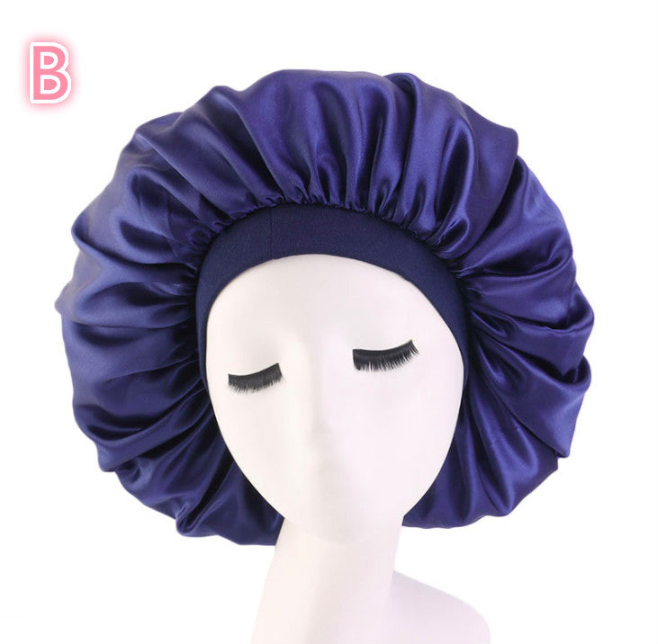 Beauty print Satin silk Bonnet sleep night cap - iztia