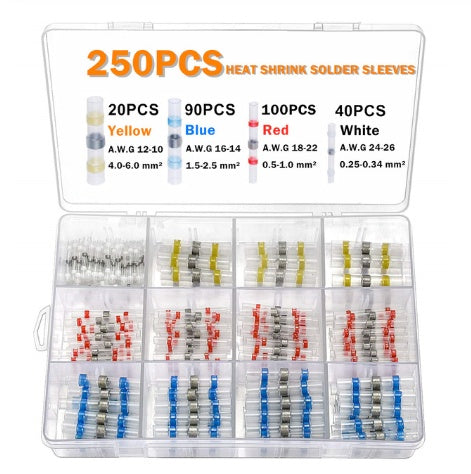 Waterproof Solder Sleeve Terminal Block 50Pcs Boxed - iztia