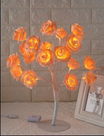 LED Tree Lamp Rose Small Tree Lamp Modeling Lamp Table Lamp - iztia