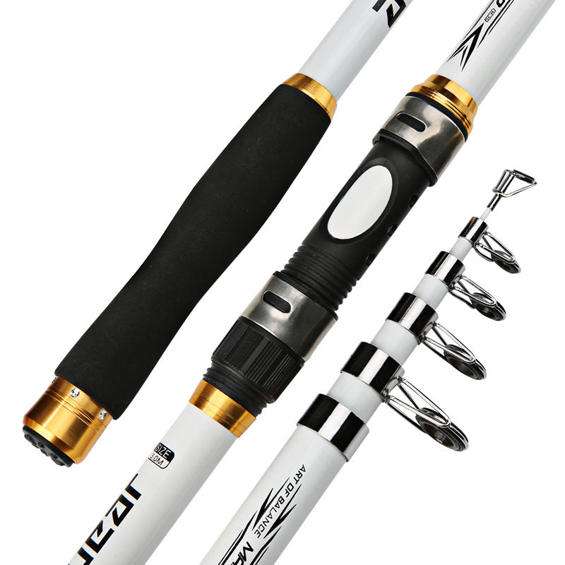 2.1M -3.6M Carp Fishing Rod Feeder Hard FRP Carbon Fiber Telescopic Fishing Rod Fishing Pole - iztia