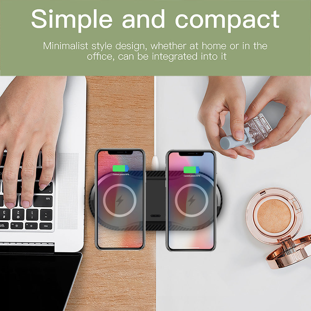 Wireless Charger Dual Mobile Phone Charger - iztia