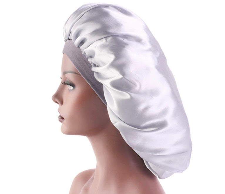 Beauty print Satin silk Bonnet sleep night cap - iztia