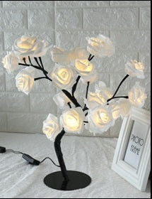 LED Tree Lamp Rose Small Tree Lamp Modeling Lamp Table Lamp - iztia
