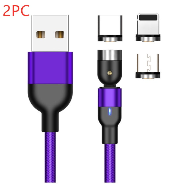 Essager Rotate Magnetic Cable 360 Degree USB Type C Charging Cable Fast Charging Magnet Charger 540 Rotate Micro Magnetic Cable - iztia