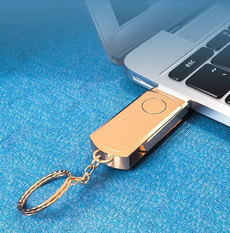 Compatible with Apple , Ultra-large capacity metal USB flash drive - iztia