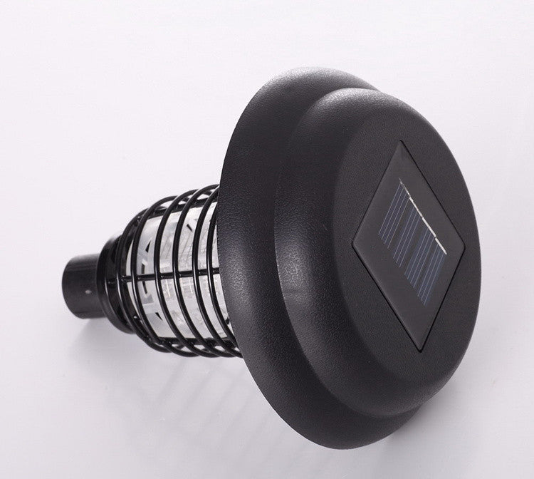 Solar Led Rechargeable Anti-Mosquito Lamp Electronic Fly Bug Zapper Insect Pest Uv Trap Outdoor Garden Lawn Lamp - iztia