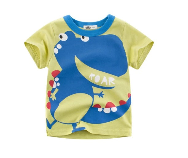 Children's Wear Summer New Korean Children's Boys Cotton T-shirt Men's Treasure In Children's Short Sleeves - iztia