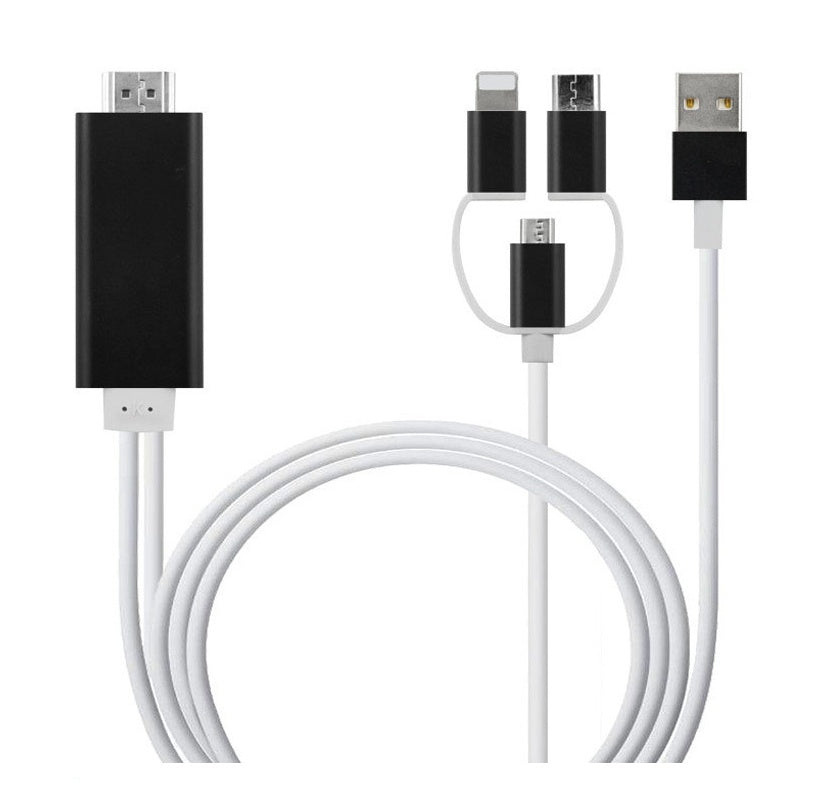 Type-C To HDMI Three In One Mobile Phone Projection Cable - iztia