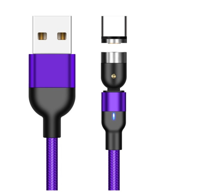 Essager Rotate Magnetic Cable 360 Degree USB Type C Charging Cable Fast Charging Magnet Charger 540 Rotate Micro Magnetic Cable - iztia